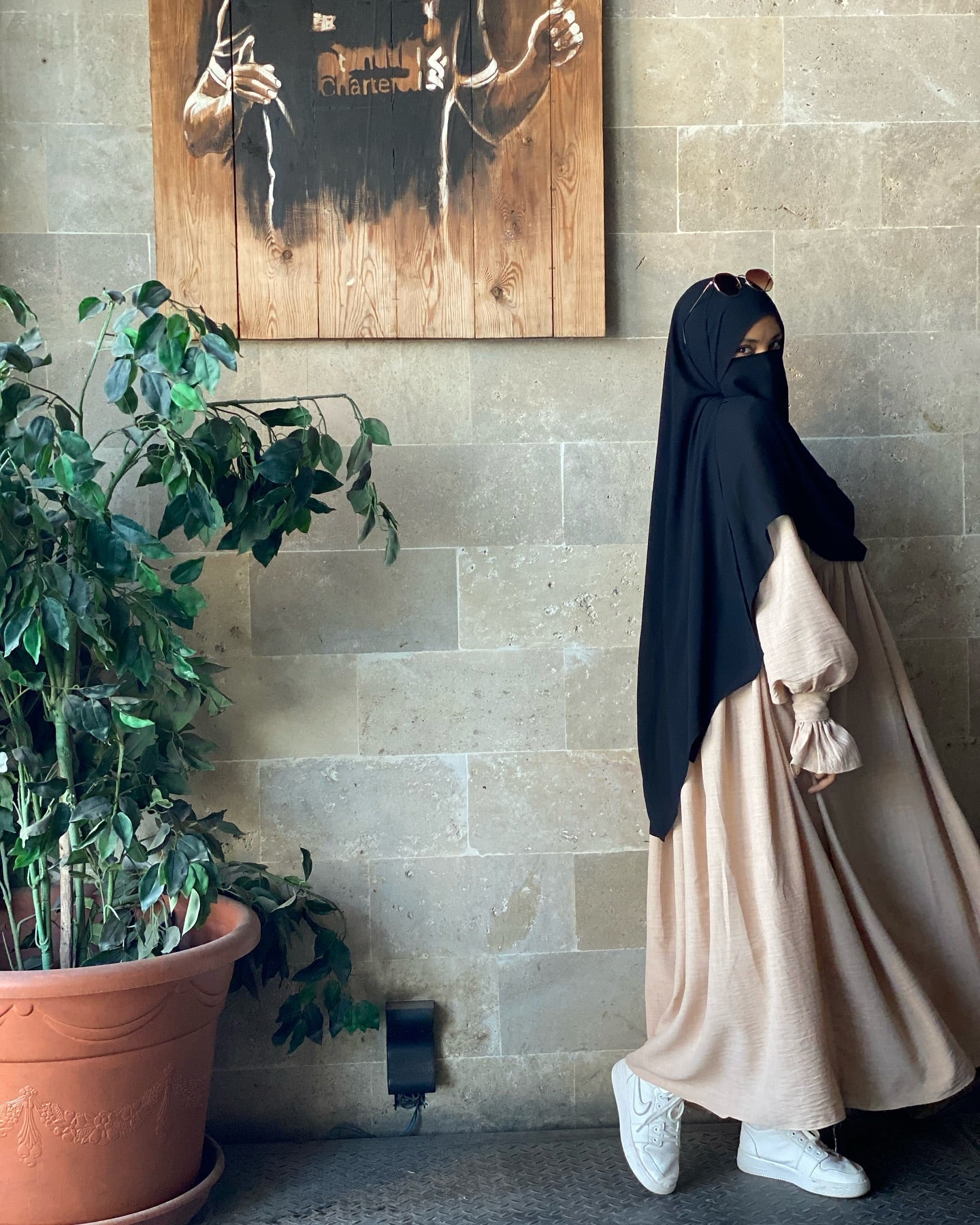 LONG HIJAB & MALAYSIAN NIQAB SET