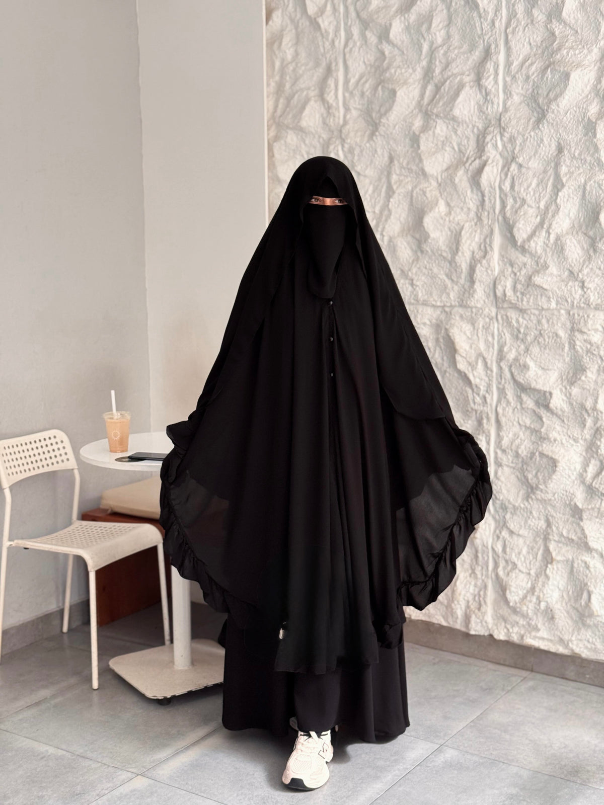 RUFFLED GHISHWA VEIL
