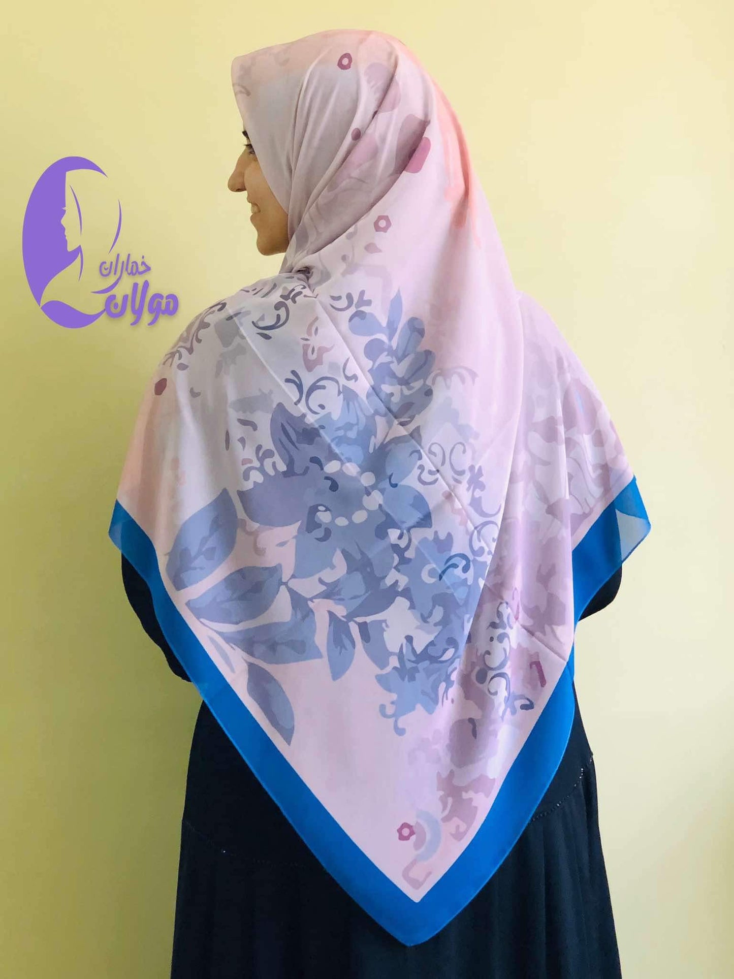 Square printed Khimar