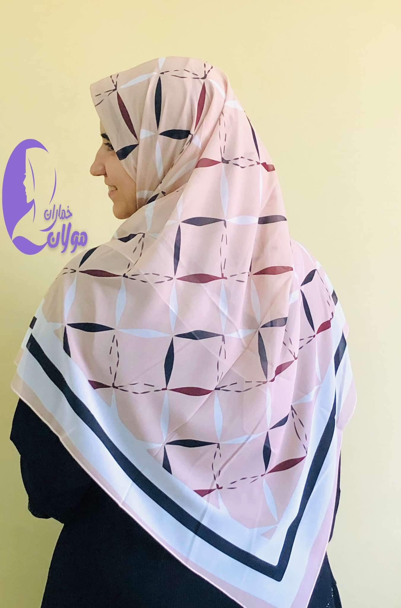 Square printed Khimar