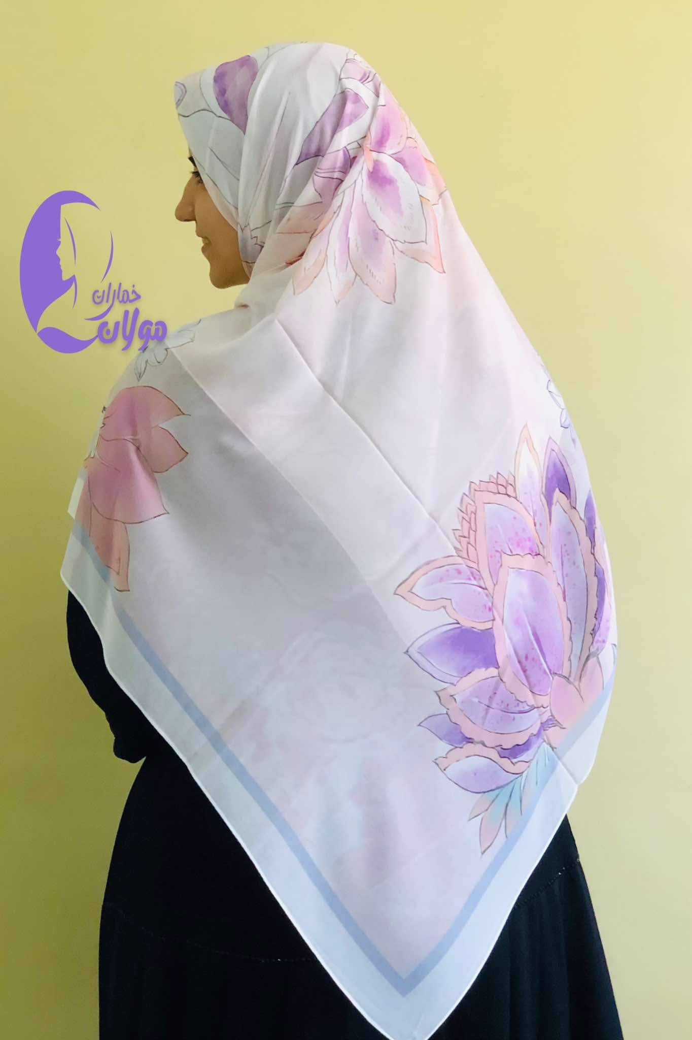 Square printed Khimar